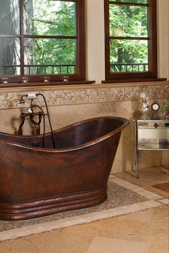 Phòng tắm sang trọng, hiện đại hơn với bồn oval đơn sắc - Ảnh 8.