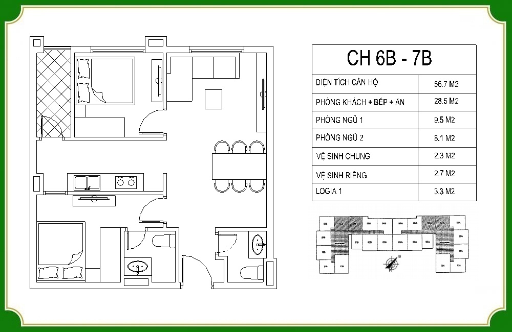 thiết kế căn hộ phương canh residence 7