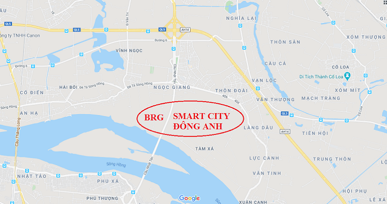 vị trí BRG Smart City Đông Anh